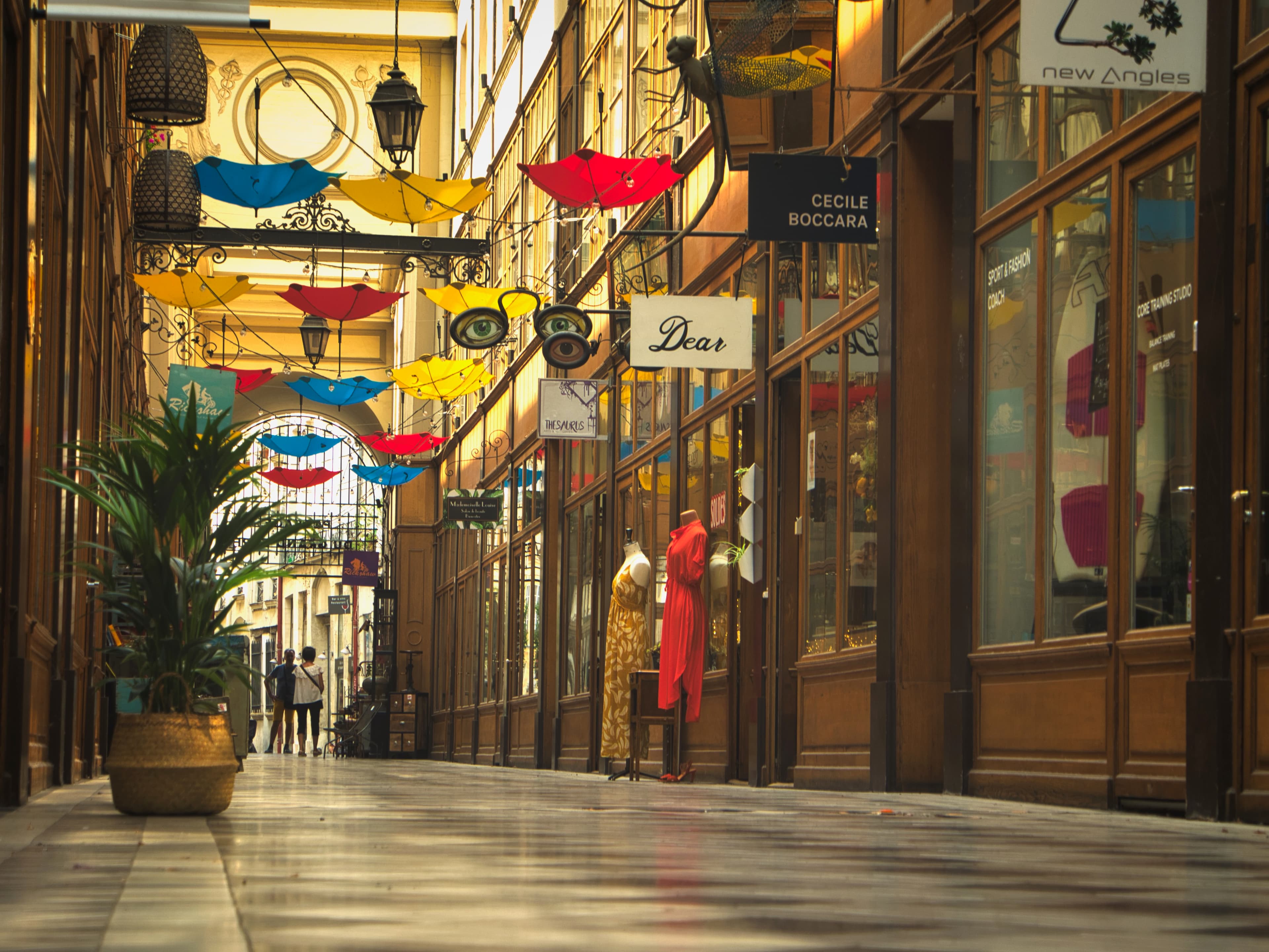 Verrière zénithale et mosaïques au sol de la Galerie Vivienne