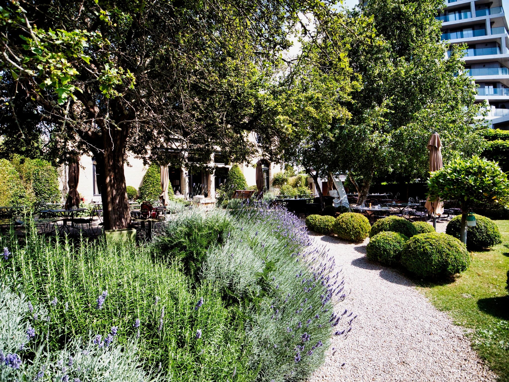 Les jardins du restaurant
